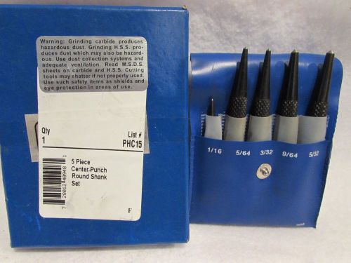 CENTER PUNCH SET/5 PCS ROUND SHANK