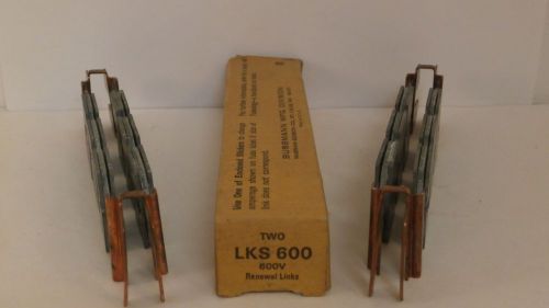 BUSSMAN SUPER-LAG RENEWAL LINKS *SET OF 2* 600VOLTS LKS 600 *NEW SURPLUS IN BOX*