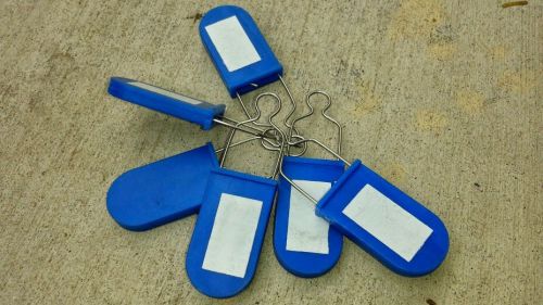 LOT 6 BLUE SECURITY PADLOCK SEAL S HASP STEEL WIRE UTILITY