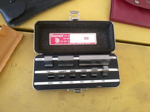 starrett Gage block set, retangular .0625 - 2.000 inches machinist tools