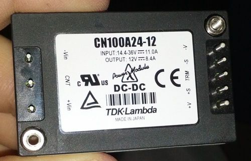 DC/DC Converter TDK CN100A24-12 14.4V to 36V input, 12V 100W output, Voltage Reg