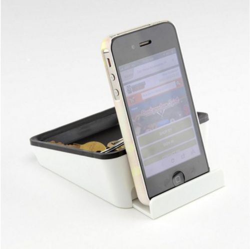 Innovative Desktop Universal Smartphone Ereader Tablet Holder &amp; Key Organizer