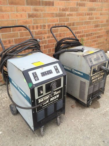 2 THERMAL DYNAMICS PAK 10XR 3/4&#034; PLASMA CUTTER CUTTING MACHINES W/ TORCH