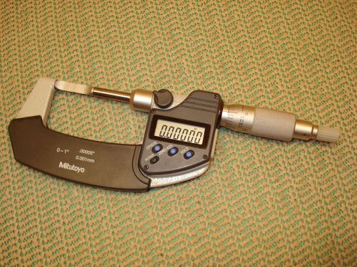 0-1&#034; MITUTOYO BLADE DIGITAL MICROMETER .00005&#034; No. 422-330 MACHINIST TOOL