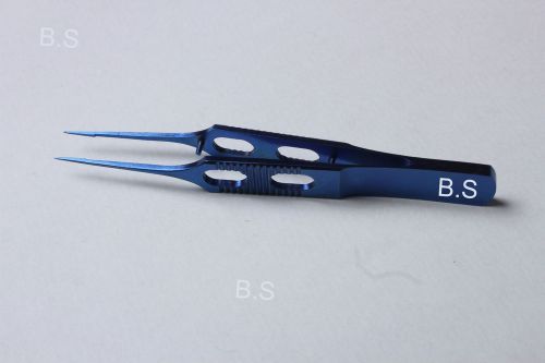 Titanium Hoskin Tissue Forceps Very Delicate micro Grooved Tips Straight Eye Sug