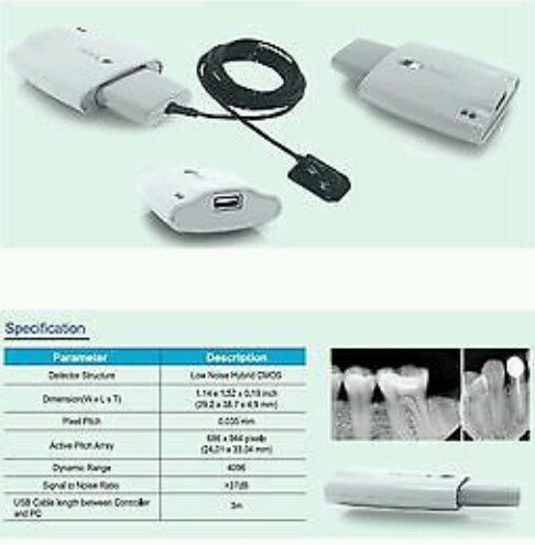 New dental x-ray sensor hd + software usb dexis vatech fit warranty cmos for sale