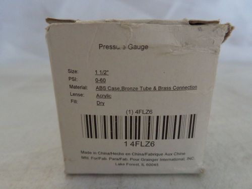 4FLZ6 Pressure Gauge,Test,1-1/2 In,