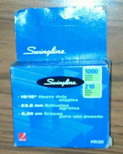 Swingline Heavy-Duty 15/16 Inch Leg Length Staples, 210-Sheet Capac.,1,000/Box