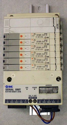 Smc sz3000 pneumatic air manifold w/6 sz3160r valves+ex140-ssd1-x16 for sale