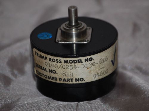 Used J&L 94602 Trump Ross Rotary Encoder P/N 0100/254-D13G-6L6 S/N 814.