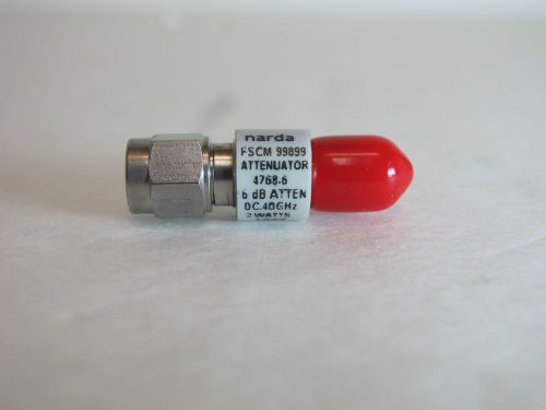 Narda 4768-6 Attenuator.  DC to 40GHz,  6dB,  2.90mm(M-F) Connectors.  NEW.