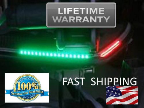 2015 red &amp; green bow led light kit - universal safety - canoe fishing boat kayak for sale