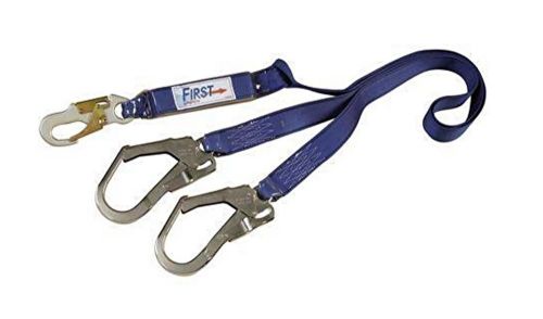 6&#039; First Protecta AE57620 Shock Absorbing Pack Double Lanyard w/Rebar Hooks