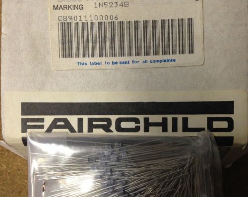 2000PC (1 BOX) FAIRCHILD 1N5234B 6.2V .5W ZENER DIODE