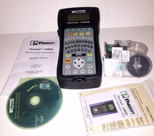 Panduit PanTher LS8EQ Hand-Held Thermal Transfer Printer W/Case+Software+Manual