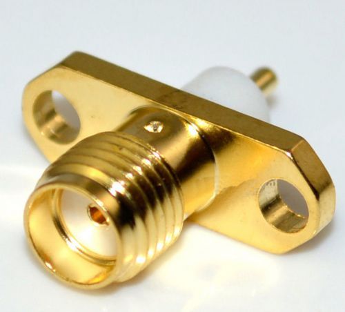 Sma female with 2 holes flange deck solder rf connector for sale