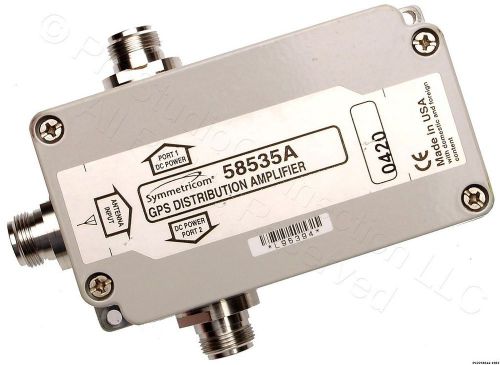 Symmetricom 58535a gps 1:2 input 2-way active antenna signal splitter n male new for sale