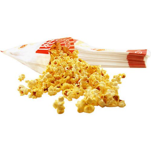 Paper popcorn concession bags- case of 1000- 7 1/2&#034; - party/bar/banquet supplies for sale