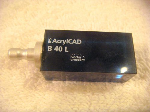 NEW BLOCK  IVOCLAR VIVADENT IPS  ACRYLCAD FOR CEREC &amp; INLAB B-40-L