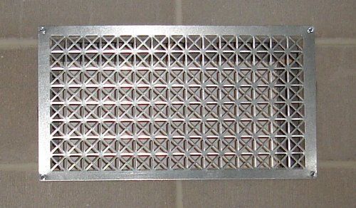 Tjernlund UnderAire Steel Crawl Space Vent &#034;Steel Diamond&#034; Pattern 18&#034;x10&#034; Scree