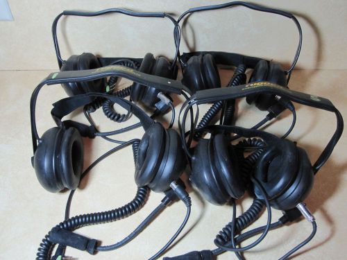 LOT OF 4 Motorola CP200/Motorola CP200XLS Headset, PTT / Motorola PTT headset