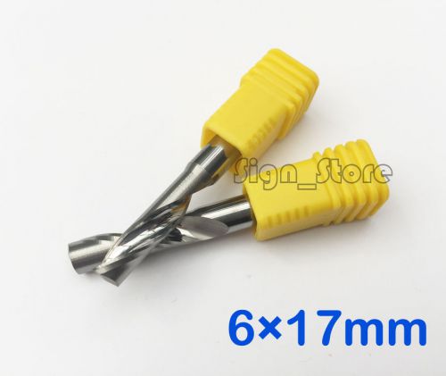 HQ 2pcs Aluminium Cutting Carving Endmil Single Flute CNC Router Bits 6mm x17mm-
							
							show original title