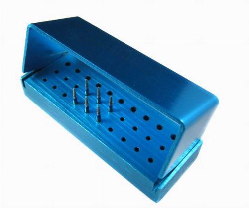 1Pc Dental 30 Holes Bur Holder Stand Autoclave Disinfection Box Case B004