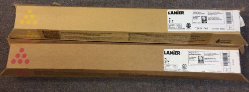 Genuine OEM Lanier LD425c 884976 888665 Yellow Magenta Toner Cartridge Lot Of 2