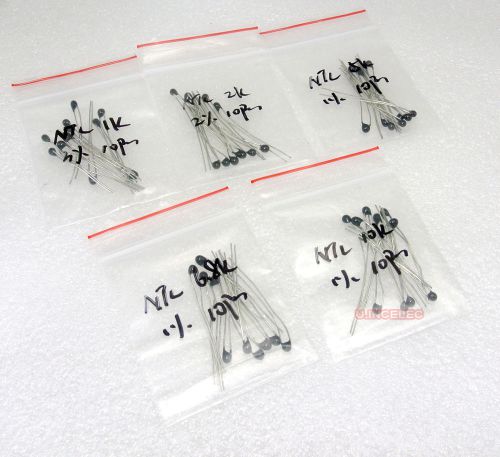 NTC Thermistors Assorted Kit 1K-10K 5Values 50pcs