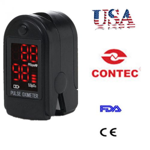 Finger Tip Pulse Oximeter Blood Oxygen SPO2 Monitor CE FDA + CASE CARRY