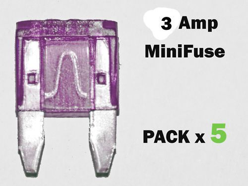Fuse 3A  mini fuse blade type new pack x5