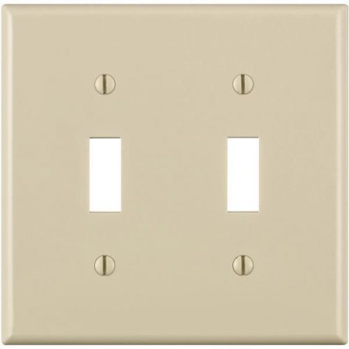 Leviton 011-80709-OOT Nylon Double Switch Wall Plate-LT ALM 2-TGL WALLPLATE