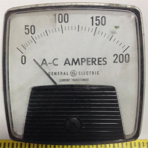 GENERAL ELECTRIC A-C AMPERES METER 0-200