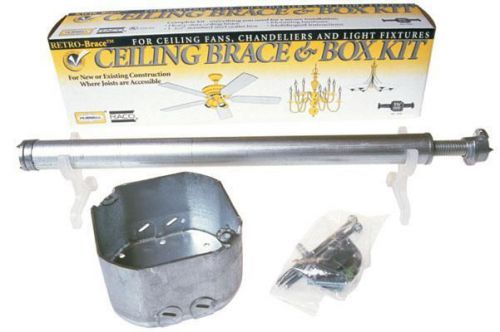Raco 0936 ceiling fan box w/brace, 1-1/2&#034; deep octagon box, for old work for sale
