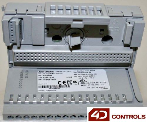 Allen Bradley 1794-TB32 Flex I/O 32-Ch Terminal Base, 3-Wire, Cage Clamp, Ser. A