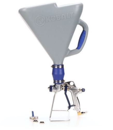 Kobalt 3 ft gravity large hopper gun solid brass bi pod stand long nozzle new for sale