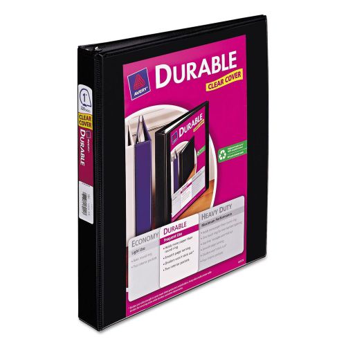 Avery durable 1&#034; slant 3-ring binder black office inch view sheet paper three for sale