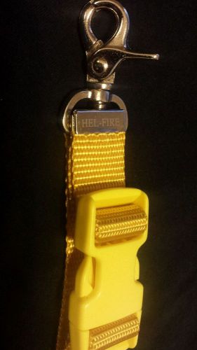 NYLON GLOVE KEEPER HOLDER STRAP . GOLDEN YELLOW WEBBING, PREMIUM HARDWARE.