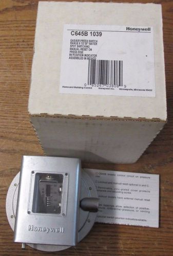 New nos honeywell c645b-1039 gas / air pressure switch range 5-30&#034; water spdt for sale