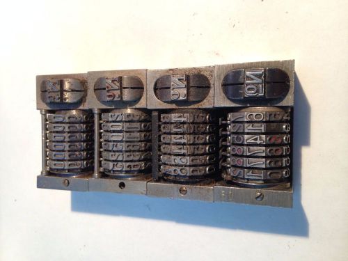 LOT OF 4  Leibinger Letterpress Numbering Machine 6 Digit