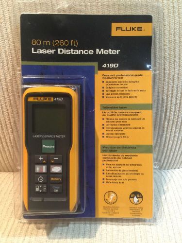 Fluke 419D Laser Distance Meter, Range: 260 Feet Or 80 Meters ••BRAND NEW••