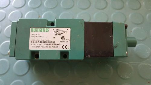 NUMATICS SOLENOID VALVE 554SA400K000030 110-120v/50-60 150 psig