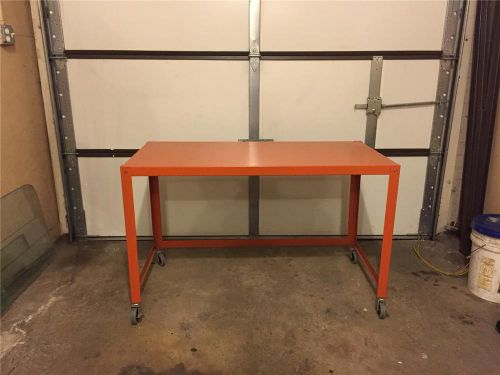 ORANGE TABLE: WORKBENCH – DISPLAY TABLE – WORK TABLE -ORANGE