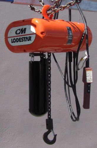 CM Lodestar 1 Ton Electric Chain Hoist Model L 460V 3 Phase 1hp