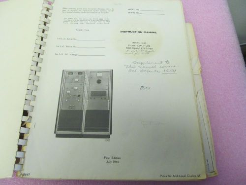 SCIENTIFIC ATLANTA 1653 PHASE/AMPLITUDE RECEIVER MANUAL/SCHEMATICS/ PARTS LIST