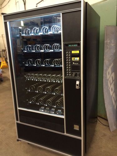 AP Snackshop 113 Snack Vending Machine W/LED Accepts $1&#039;s &amp;5&#039;s Black