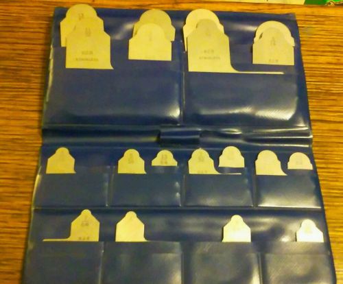 Brown &amp; sharpe precision radius gauge set. 19 pieces! for sale