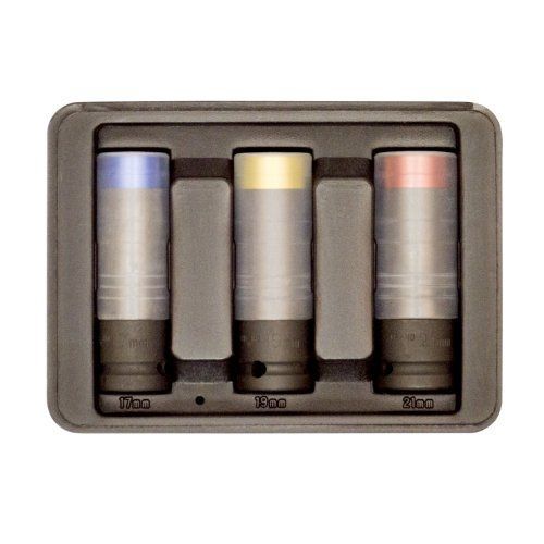 Oem tools oemtools 24227 super strength wheel nut impact socket set, 3-piece for sale