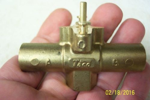 Taco 17452 1/2&#034; swt gas ball valve, 2 way brass, hvac, hvac-r, brand new for sale