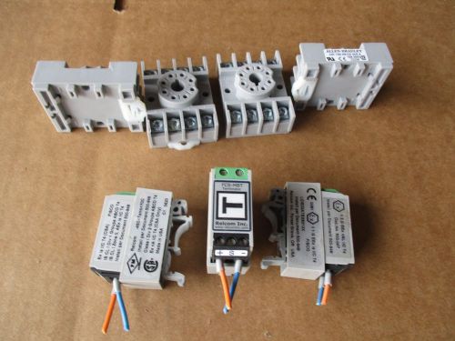 Lot! allen bradley 700-hn125 tube base lot &amp; relcom fcs-mbt megablock terminator for sale